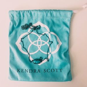 Kendra Scott Elisa Necklace Gunmetal/Teal